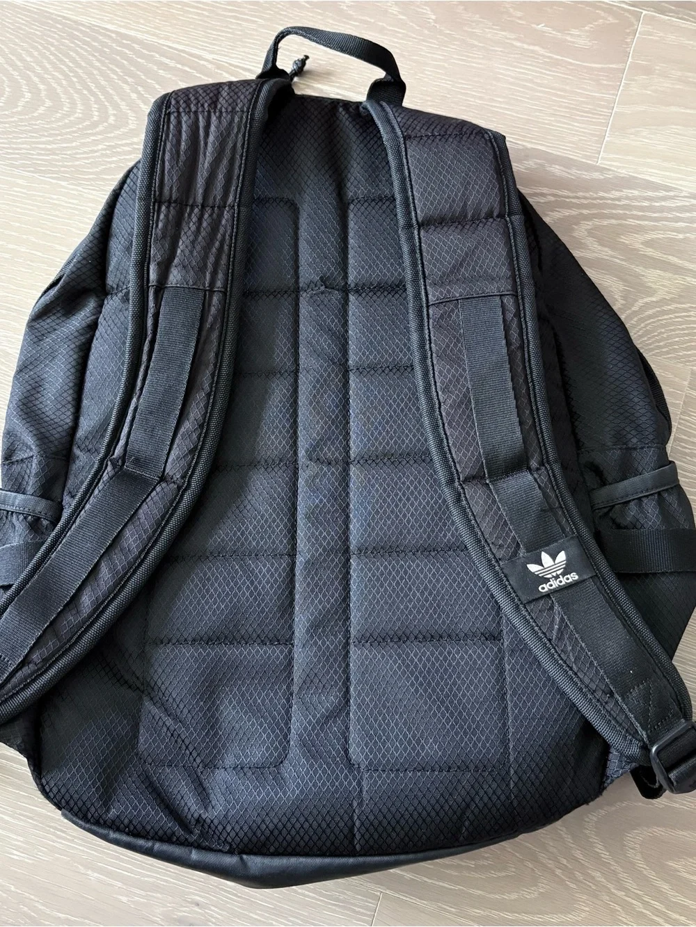 adidas Black ripstop Trefoil Logo Backpack